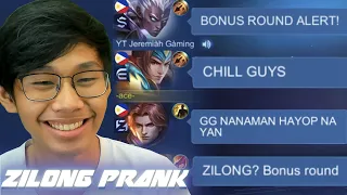 UMIYAK MGA NAKA OPEN MIC NA KAMPI NG MAG AUTO LOCK ZILONG AKO SA RANK GAME 🤣 LOW WR ZILONG PRANK!