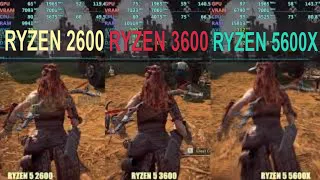 Ryzen 2600 vs Ryzen 3600 vs 5600x in 2021