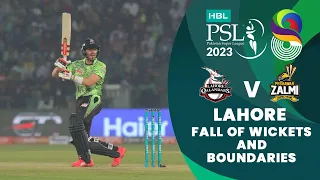 Let's Recap Lahore Qalandars Fall of Wickets And Boundaries | Match 15 | HBL PSL 8 | MI2T