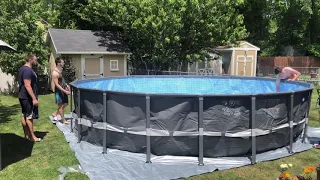 INTEX Pool Setup (20x48 Ultra XTR) (Timelapse)