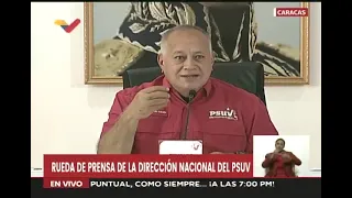 Diosdado Cabello, rueda de prensa del PSUV, 27 de mayo de 2024