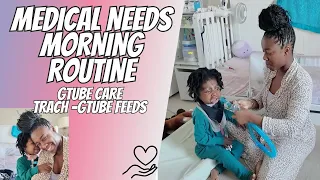 CALI'S MEDICAL DAY ROUTINE| MEDICAL NEEDS MORNING ROUTINE| SPECIAL NEEDS| PFEIFFER SYNDROME