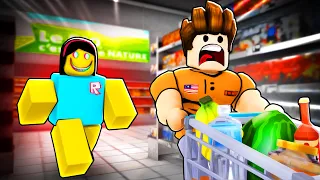 Kena Kejar Dengan Weird Strict Karen Sebab Borong Semua Barang Dalam Pasar Raya!!! (Roblox Malaysia)