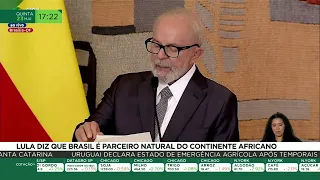 Lula diz que Brasil é parceiro natural do continente africano