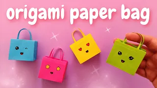 origami paper bag _ how to make paper bags with handles _ origami mini bag