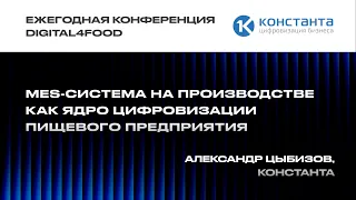 MES-система на производстве как ядро цифровизации пищевого предприятия - А. Цыбизов