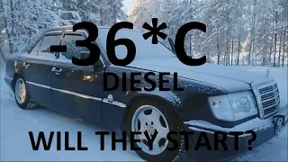 Extreme DIESEL car cold start compilation #7 -40*C | Odpalanie diesla na silnym mrozie