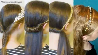 4 Easy Headband Hairstyles For School In 5 Minutes