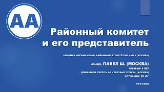 Районный комитет и его представитель. Семинар, организованный РК Юг. Спикер Павел Ш. 01.04.2023