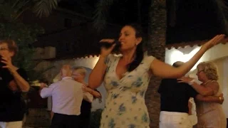 Singing & Dancing ,Warm September Night  ,Coma-Ruga , Othels Comarruga Platja ,Spain 12 Sept. 2015