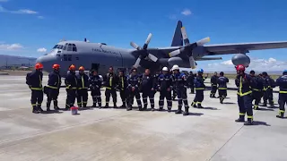 BOMBEROS DE CHILE - TRABAJO DE GRUPOS USAR EN VILLA  SANTA LUCIA, DESPACHO 1