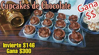 ✅ Cupcakes para Vender  💲CHOCOLATE 🧁 Recetas Fáciles 👨🏻‍🍳 Aprende Repostería GRATIS en Youtube👩🏻‍🍳