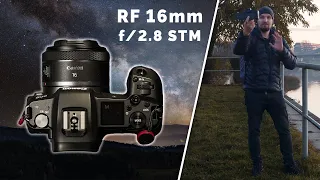 Good for ASTROPHOTOGRAPHY and VLOGGING?? Canon RF 16mm f/2.8 STM in-depth review | RAWs to download