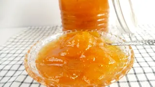 The most delicious thick apricot jam in 20 minutes! No thickeners! Only apricots and sugar!