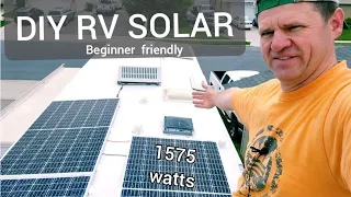 DIY install 1,575 watts of solar panels on my RV roof