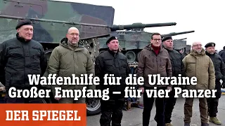 Waffenhilfe für die Ukraine: Großer Empfang – für vier Panzer | DER SPIEGEL