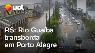 Chuvas no Rio Grande do Sul: Rio Guaíba transborda em Porto Alegre; veja vídeo