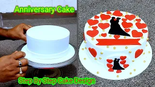 Anniversary Cake Design | Wedding Anniversary Cake Design Heart Shape | anniversary cake decoration