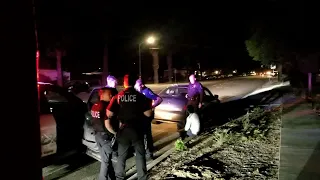 Dui Driver Detained Traffic Stop 3 Fontana Police Vehicles