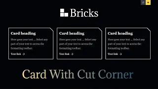 Create Card With Cut Corner | Bricks Builder tutorial