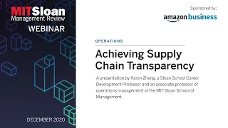 Achieving Supply Chain Transparency