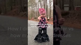 How I dress my daughter vs how my husband dresses her - tiktok kids