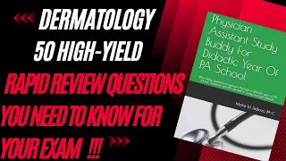 How To Study For Dermatology Exam With 50 High Yield Review Questions | Exam Prep !