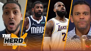 Luka Dončić & Kyrie Irving impress, LeBron not involved in Lakers HC search | NBA | THE HERD