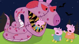 Peppa Pig was eaten by a GIANT Snake Zombie ?? | Peppa Pig Funny Animation