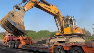 Loading & Transporting On Site The Liebherr 974 Excavator - Sotiriadis/Labrianidis Mining Works - 4K