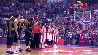 Delije - Nadglašavanje himne Evrolige! | Crvena zvezda - Fenerbahče 65:88