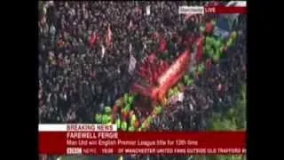 Champions Parade / Fergie's Farewell 2013 - BBC News Coverage (Part 1)