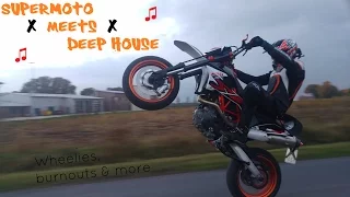 supermoto meets deep house - Wheelies, burnouts & more | KTM 690 SMC-R | SUZUKI DRZ 400