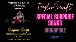 Taylor Swift The Eras Tour Night 4 Special Surprise Songs [In 4K with Lyrics] #theerastour #concert