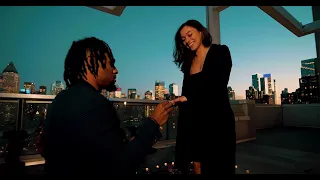 A Breathtaking NYC Skyline Rooftop Surprise Marriage Proposal