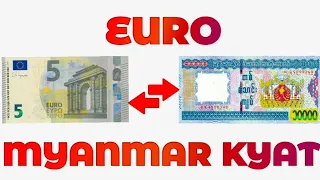 Euro To Myanmar Kyat Exchange Rate Today | EUR To MMK