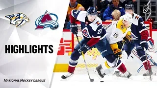 NHL Highlights | Predators @ Avalanche 11/07/19
