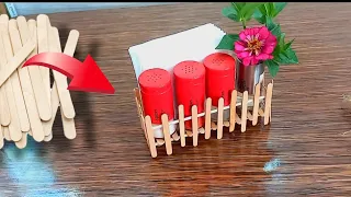 DIY ice cream stick craft idea // Napkin holders diy