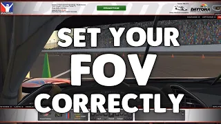 Make sure you run the correct FOV - iRacing how to