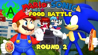 Mario VS Sonic animation: Food Battle (Round 2)