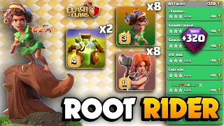 +320 EASIEST Spam Attack🔴ROOT RIDER Spam With Overgrowth Spells🔴TH16 Attack Strategy🔴Clash Of Clans