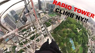 Climbing up 600FT Radio Tower NYC #urbex #explore #adventure #newyork