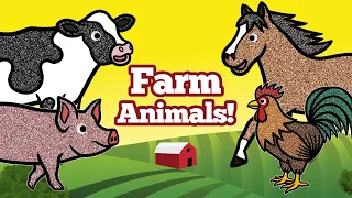 Let's Draw Farm Animals Together! | Drawing and Coloring with Glitter & Googly Eyes