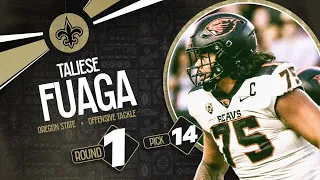 Great Pick! Saints Draft Taliese Fuaga with Pick 14 in NFL Draft | Off the Bench Saints Reaction