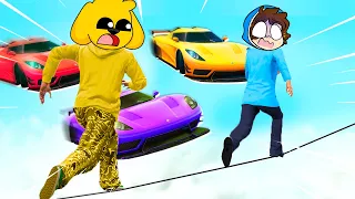 GTA 5 pero LOS COCHES NOS ATROPELLAN 😱😂 LOS COMPAS vs AUTOS