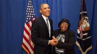 "Fired up! Ready to go!" President Obama reunites with Edith Childs