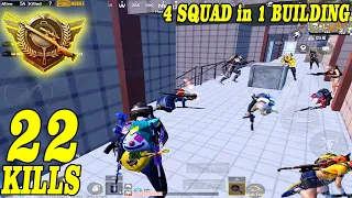 4 Squad Rushed me in Same Building & This Happened | ACE TIER | PUBG MOBILE