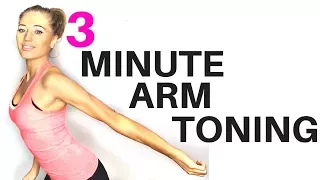 ARM TONING WORKOUT FOR WOMEN - 3 minute routine to help lose arm fat and tone your arms START NOW