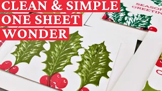 One Sheet Wonder - Clean & Simple With NO Designer Paper!
