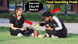 Food Snatching Prank On Cute Girls Prank  || Prank video || ‎Funny prank